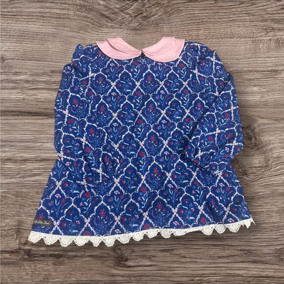 Matilda Jane Heart to Heart Just Believe Mixed Print Bow Top - Picture 3 of 3